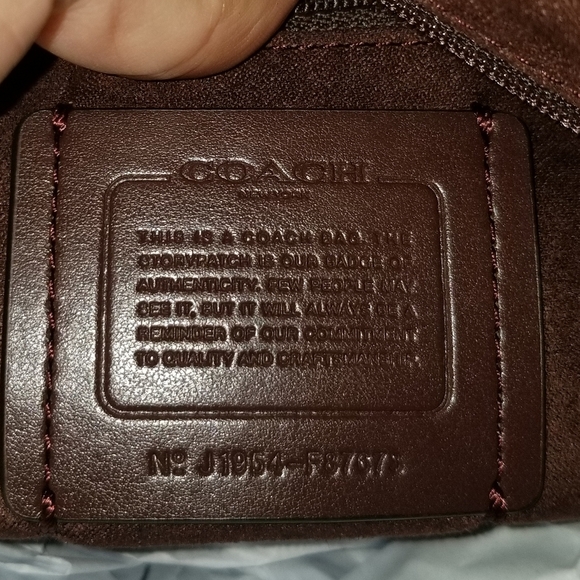 ✅ COACH SET 2 Matching Designer Authentic Purse Bag Wallet Signature Leather NWT - Picture 4 of 8